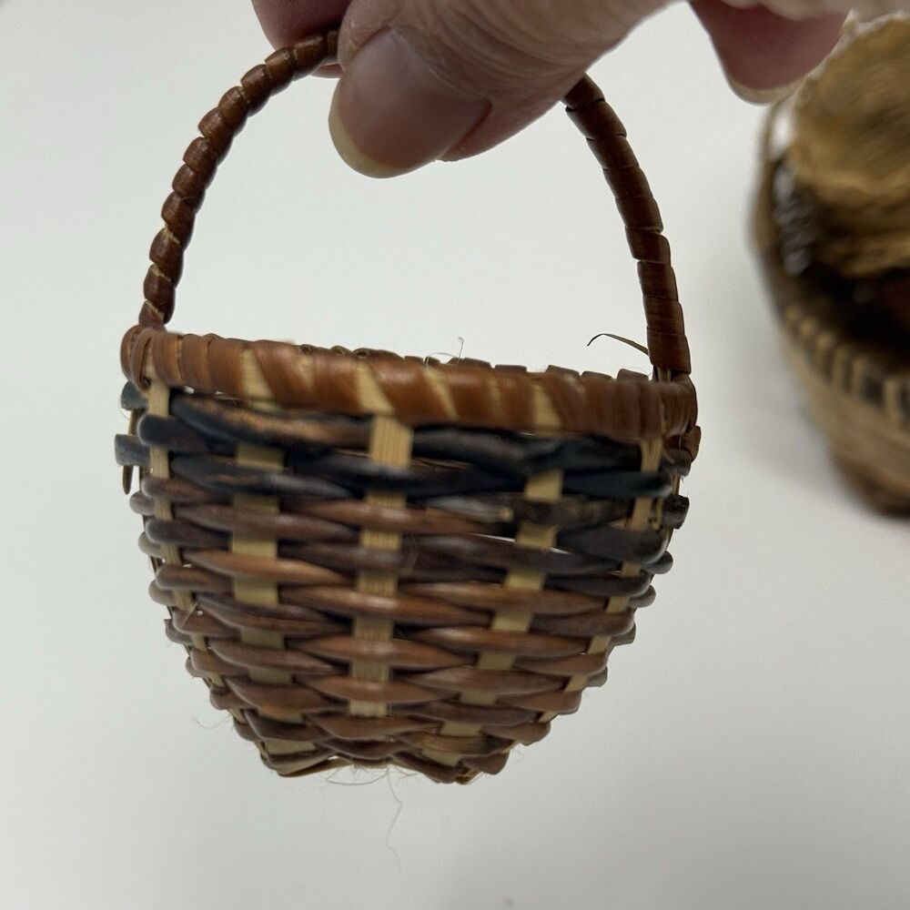 Set of 20 Mini Rattan Baskets | Handmade Woven Boho Decor - Picture 3 of 11
